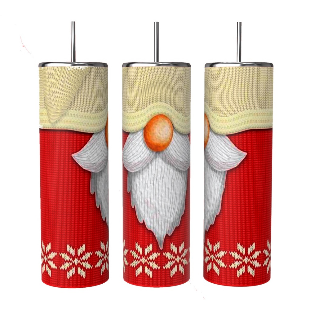 Festive Santa Tumbler - Red and White
